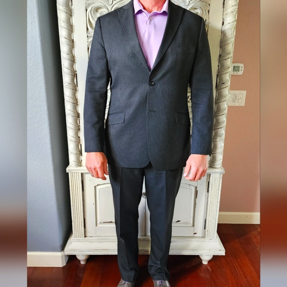 Haggar Blue pinstripe suit (jacket and trouser)